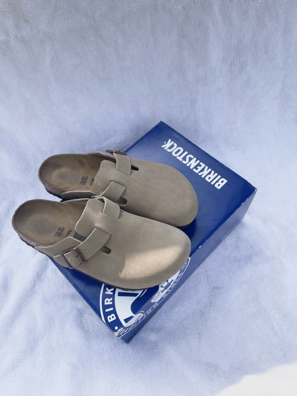 Birkenstock Oiled Leather Slip-On Clog with Buckle, Tobacco Brown Size 9 Women’s